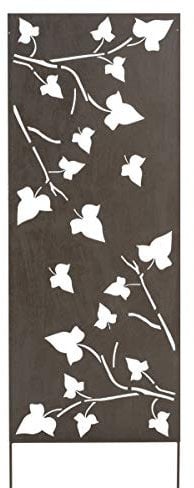 Nortene 2012059 Panneau en métal avec Motif Floral Marron 0,6 x 1,5 m