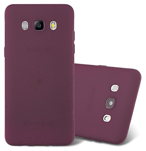 Cadorabo Hülle kompatibel mit Samsung Galaxy J5 2016 Schutzhülle TPU Silikon Case Frost Design Slim Kratzfest Weiche Gummi mit Rundumschutz Case Hülle für Galaxy J5 2016 in Lila