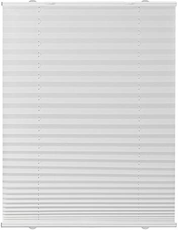 Lichtblick Plissee Blickdicht ohne Bohren Haftfix Weiß 80 cm x 130 cm (B x L)