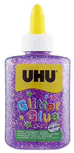 UHU Glitter Glue Bottle 90ml Purple