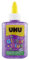 UHU Glitter Glue - Idéale loisir créatif, formule adaptée pour les enfants, lavable, violet, bouteille de 88,5ml
