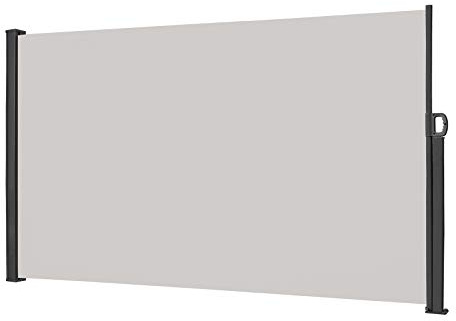 Froadp 200x300cm Toldos de Exterior para Patio Carpas Mampara de Poliéster Resistente Biombos Lateral Retráctil para Balcón y Terrazas Verticales Pergolas Protege la Privacidad y Solar (Gris)