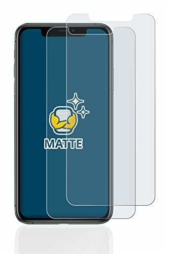 BROTECT Entspiegelungs-Schutzfolie für Apple iPhone 11 Pro Max (2 Stück) Matte Displayschutz-Folie, Anti-Reflex, Anti-Fingerprint