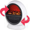 Suinga Calefactor eléctrico 750W - 1500W oscilante con Efecto leña Decorativa y Llama, 2 Niveles de Temperatura, Blanco