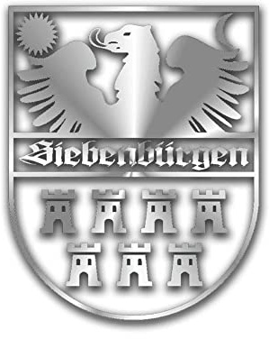 Siebenbürgen Wappen Aufkleber Sticker Siebenbürger Sachsen Silber #A3285a