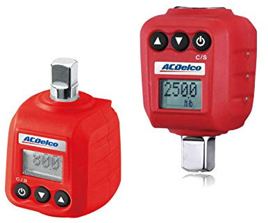 ACDelco Tools ARM602-34A Heavy Duty Digital Torque Adapter Combo Kit with Buzzer and LED Flash Notification – ISO 6789 Standards with Certificate of Calibration, 3/8'', 1/2''