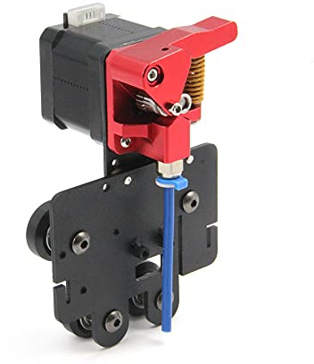 Zeberoxyz Direct Drive Doppelzahnrad-Extruder mit Riemenscheiben Upgrade Direktplatte mit Stepper Motor Kit Easy Print Flexibles Filament für Creality Ender5 Series (Doppelextruder-Support+Motor-Kit)