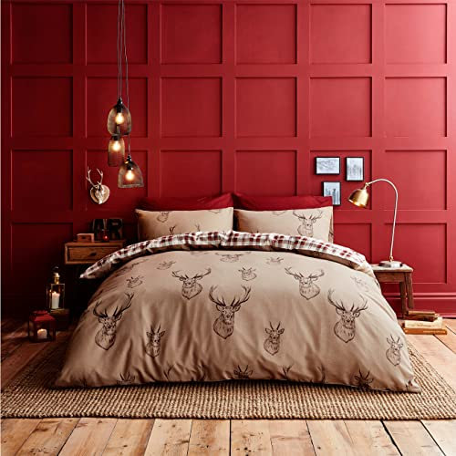 Catherine Lansfield Stag 200 x 200 cm Duvet Cover and 2 80 x 80 cm Pillowcase Multi