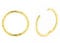 24K Gold Plated On 925 Sterling Silver Facet Hoop Earrings - Small Thin Handcrafted - 8mm 10mm 12mm 14mm
