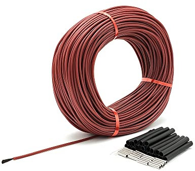 YUEFU φ3mm 12K 33Ω Filo riscaldante in Fibra di Carbonio 200 ℃ Cavo riscaldante a Pavimento Caldo in Gomma siliconica ad Alta Temperatura per infrarossi