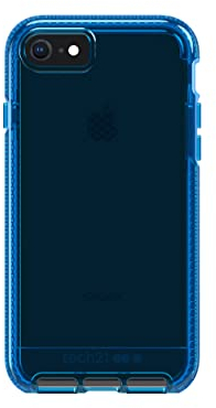 tech21 Evo Check for iPhone SE 2022 – Ultra-Protective Phone Case with 16ft Multi-Drop Protection Classic Blue