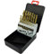 NORTOOLS Drill Bit Set HSS Round Shank TiN Coated Drill Bits with Plastic Tool Display 19 pcs 1.0-10.0 x 0.5 mm