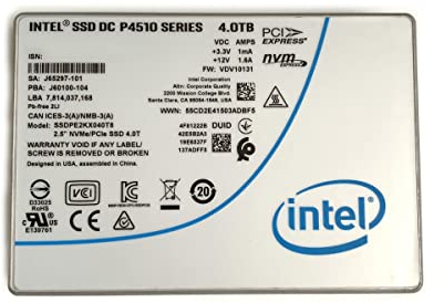 Intel 4TB SSD DC P4510 2.5 U.2 NVMe PCIe SSDPE2KX040T8 SSDPE2KX040T801 Solid State Drive for Dell HP Lenovo Supermicro