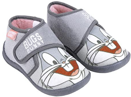 CERDÁ LIFE'S LITTLE MOMENTS - Zapatillas Casa Niño Velcro Divertidas Forma de Bota de Bugs Bunny [ Looney Tunes ] con Interior 100% Algodon y Suela Antideslizante - Licencia Oficial Warner Bros