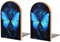 Serre-Livres Papillon Bleu Ciel étoilé pour étagères pour contenir des Livres.