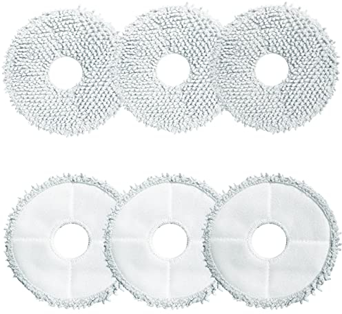 6 Piezas Almohadillas para Trapear para Dreame L10 / L10s Ultra Robot Aspirador, Paños de Limpieza Piezas de Repuesto para Xiaomi X10 Robot Aspirador Lavable Microfibra Wet Mopping Pad