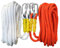 LQSSA Diameter 16Mm Climbing Rope 1/2/3M Static Rock Climbing Cord with 2 Steel Hooks and Bag/White/16Mm 3M