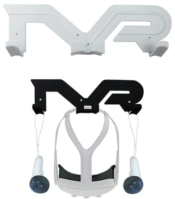 VR Headset Wall Mount Controller Bracket Home Storage Hanger for Meta Quest 3 2/Quest Pro/Pico 4 /Quest Rift VR Accessories (White)