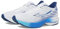 Mizuno Men's Wave Rider 28 Running Shoe, White-Estate Blue, 10