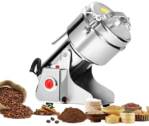 Ywanwj Molino Eléctrico 800g Acero Inoxidable Molinillo De Hierbas 2400W 25000RPM,Tipo De Columpio Molinillo,Para Moler Cereales Condimentos Especias Café Semilla Nuez Pimienta Café Hierbas Frijoles