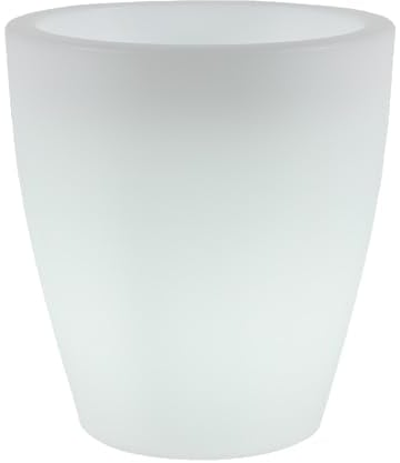 newgarden Runder Blumentopf, Ø 55 x 60 cm, mit Licht aus Polyethylen, sehr robust, für Blumen und Pflanzen, beleuchteter 35-Liter-Topf, mit Solarladung und wiederaufladbarem Akku, RGB-LED-Licht