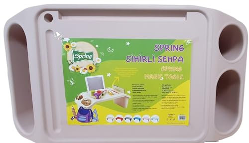 Easy Shopping® A Magic Table Designed for tablet iPad Bottle Holder Book Reading Writing Tabel for Kids Adult use in Home Garden Travel (Pink)