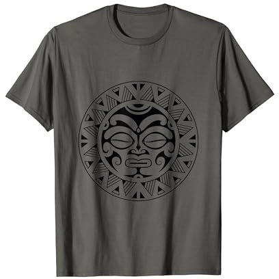 Tatouage Tahitien/Tiki Face Hawaï Tatouage Graphique T-Shirt