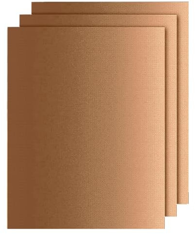 Large Oven Liners,3 Pack Heavy Duty Teflon Oven Liners,BBQ Grill Mats for Bottom of Oven for Gas, Electric and Fan Assisted Ovens,Baking Mat, Oven Protector Sheets,Reusable, Washable(copper,42x29.5cm)