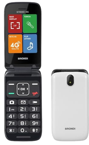 BRONDI telefono cellulare Strike 4G VoLte Dual sim | Grigio Chiaro