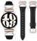 TOYOUTHS Lederarmband kompatibel mit Samsung Galaxy Watch 7/6/5/4/Active 2 40mm 44mm Damen, 20mm Schlank Elegant Dressy Armbänder mit C-förmiger Schnalle für Watch 6 Classic, Schwarz/Polarstern