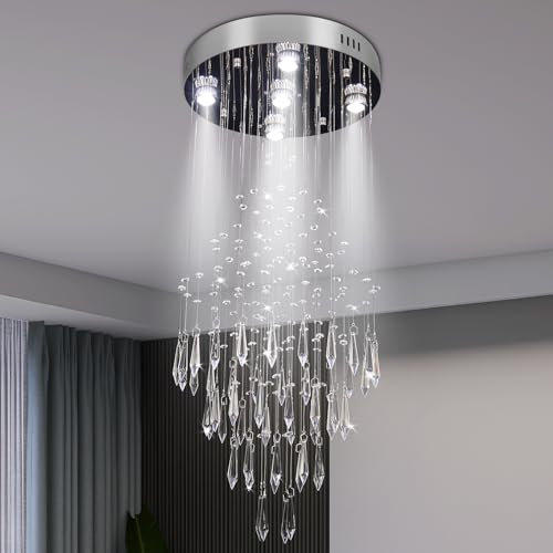 Cainjiazh Kristall Kronleuchter Moderne Deckenleuchte Modern Deckenlampe Leuchter Wohnzimmerlampe Schlafzimmerlampe Lampe Elegant Pendelleuchte Deckenlampe für Wohnzimmer Schlafzimmer Esszimmer