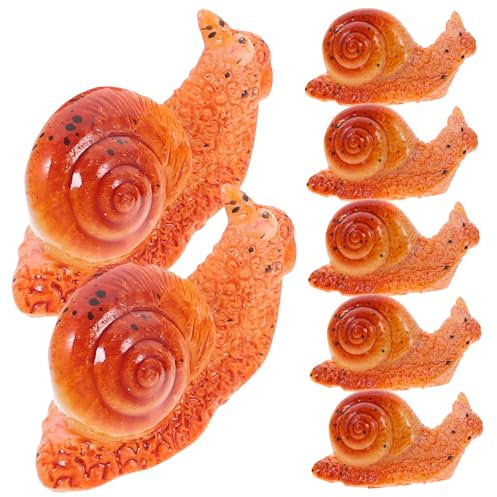 Abaodam 7 Stück Simulierte Kleine Schneckenblumenfigur Tieraufkleber Schneckenhausfigur Gefälschte Zwerge Schneckenmodellierverzierungen Schneckenlernspielzeug Miniaturen Winziges