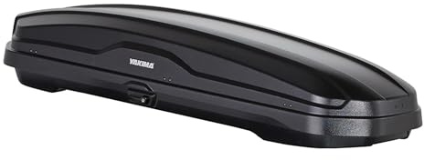 Yakima Roof Cargo Carrier, Vehicle Rooftop Hard Shell Travel Storage Box with SKS Lock, SkyBox NX Skinny, 12 Cubic Feet, Black