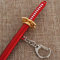 TQVLNMCR Porte-clés Mini-Anime en Alliage métallique, Mignon, Boucle Katana, modèle de Jeu, Sabre, épée de samouraï, Fourreau