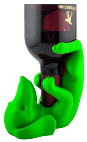 HFHungkeong Dachshund Wine Bottle Holder, Cute And Unique Home Bar Counter Decor, Perfect Whimsical Gifts for Pet Owners(Green)