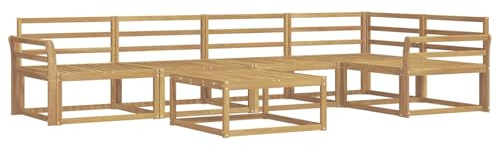 vidaXL Outdoor-Sofagarnitur 6 pcs Weiß 79 x 79 x 37 cm, Modernes Gartenmöbelset, wetterfestes Sofa, schicke Sitzgruppe, langlebige Liege fürs Poolside