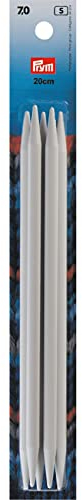 Prym 218,645 218645 Zupack-Stricknad, Steel, Pearl Grau, 20 cm Länge x 7 mm Stärke