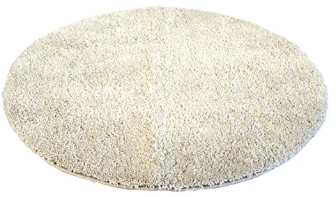 Kinzler J-10001/30 Silber Badematte, Mikrofaser, 90 cm rund