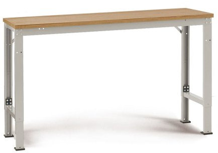 Manuflex Arbeits-Grundtisch UNIVERSAL Spezial mit Multiplexplatte, BxTxH = 1500x600x722-1022 mm