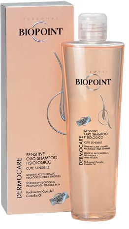 Biopoint Dermocare Sensitive Physiologisches Shampoo für empfindliche Haut, beruhigende und schützende Wirkung, reinigt sanft das Haar und lindert Juckreiz und Reizungen, 200 ml