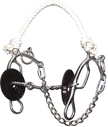 Circle Y Reinsman Josey Tear Drop 3-Piece Combination Bit for Horse, 5 Mouth, Rope Nose, Stage B, One Size