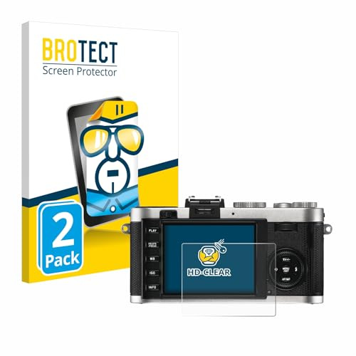 BROTECT Schutzfolie für Leica X2 | 2 Stück Transparenter Displayschutz Made in Germany Klare Displayschutz-Folie Clear Einfache Montage Case-Friendly