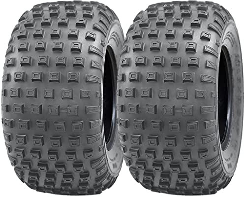 Parnells - 2 Jeux de Pneus ATV Tubeless, 145/70-6 - 50cc 90cc 110cc, 2 Plis P319 Wanda, Diamètre 355 mm, Largeur 140 mm, 75 kg - Marquage E, Road Legal