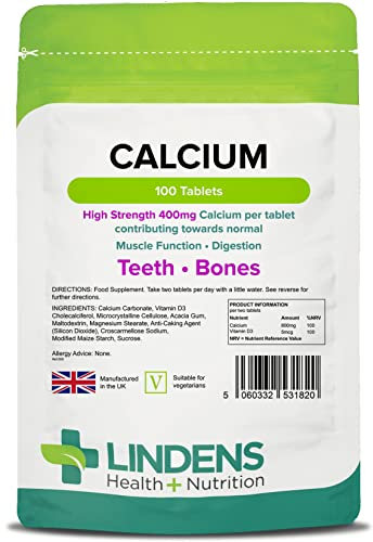 Lindens Calcium Carbonate 400mg Triple Pack 300 Tablets Food Suppplement