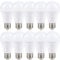 NCC-Licht 10 x LED Leuchtmittel 9W = 60W E27 opal matt warmweiß 3000K 270°