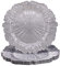 MAONAME Assiettes rondes en plastique de 33 cm - Assiettes de service argentées pour cuisine, salle à manger, mariage, décoration élégante (6, argenté)
