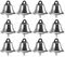 Amosfun stücke Handwerk Glocken Jingle Bells Mini kleine Glocken Silber windspiele Vintage Eisen Weihnachten DIY Handwerk windspiele Machen
