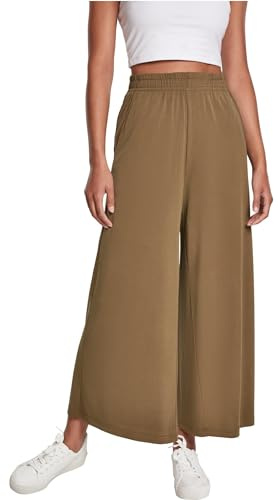 Urban Classics Women's Hose Ladies Modal Culotte Dress Pants, summerolive, L