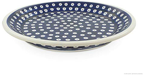 Bunzlauer Keramik flacher Teller (Speiseteller) Form 2, Ø 24,8 cm, H=3,0cm, Dekor 42