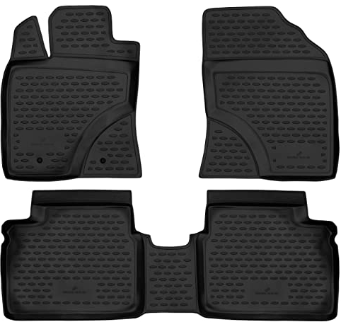 Walser XTR Gummi Fussmatten Auto für Toyota Avensis (T27) 2008-2011, 100% passgenaue Auto Fußmatten, robuste Universal Fußmatte Auto, Gummimatten Auto, Auto Fussmatten Gummi